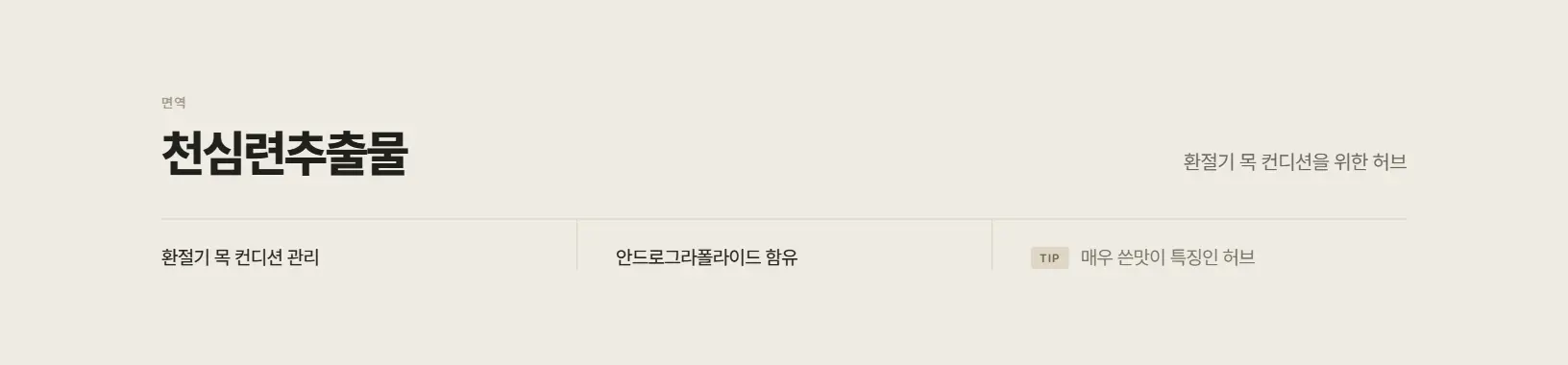 천심련추출물